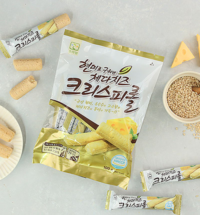 우리밀, 현미로 구워낸 체다치즈 크리스피롤