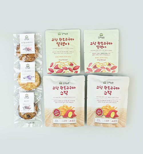 상하농원 쿠키 3종+황토고구마 말랭이+고구마 스틱 정기배송