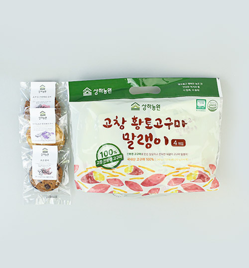상하농원 쿠키 3종+황토고구마 말랭이(번들) 정기배송