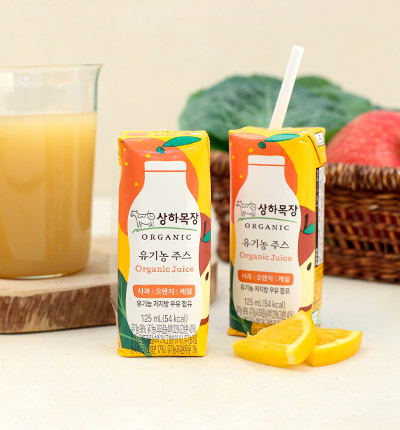 상하목장 유기농 주스 125ml (사과/오렌지/케일) 24개입