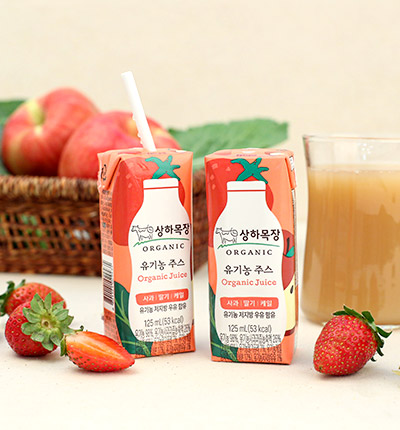 상하목장 유기농 주스 125ml (사과/딸기/케일) 24개입