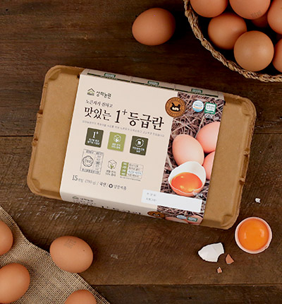 노른자가 진하고 맛있는 1+등급란(15구) (소비기한 25/08/19)